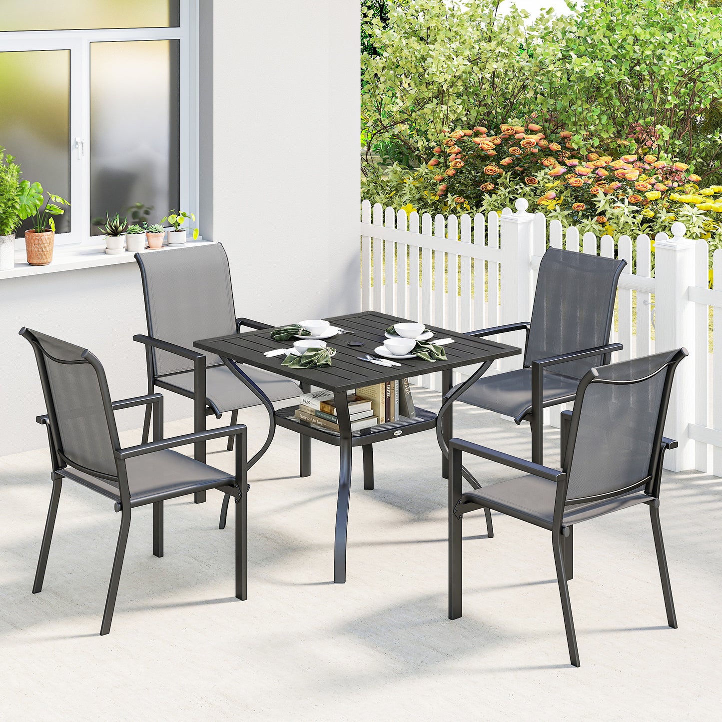 5 Pieces Outdoor Dining Set for 4 (1)