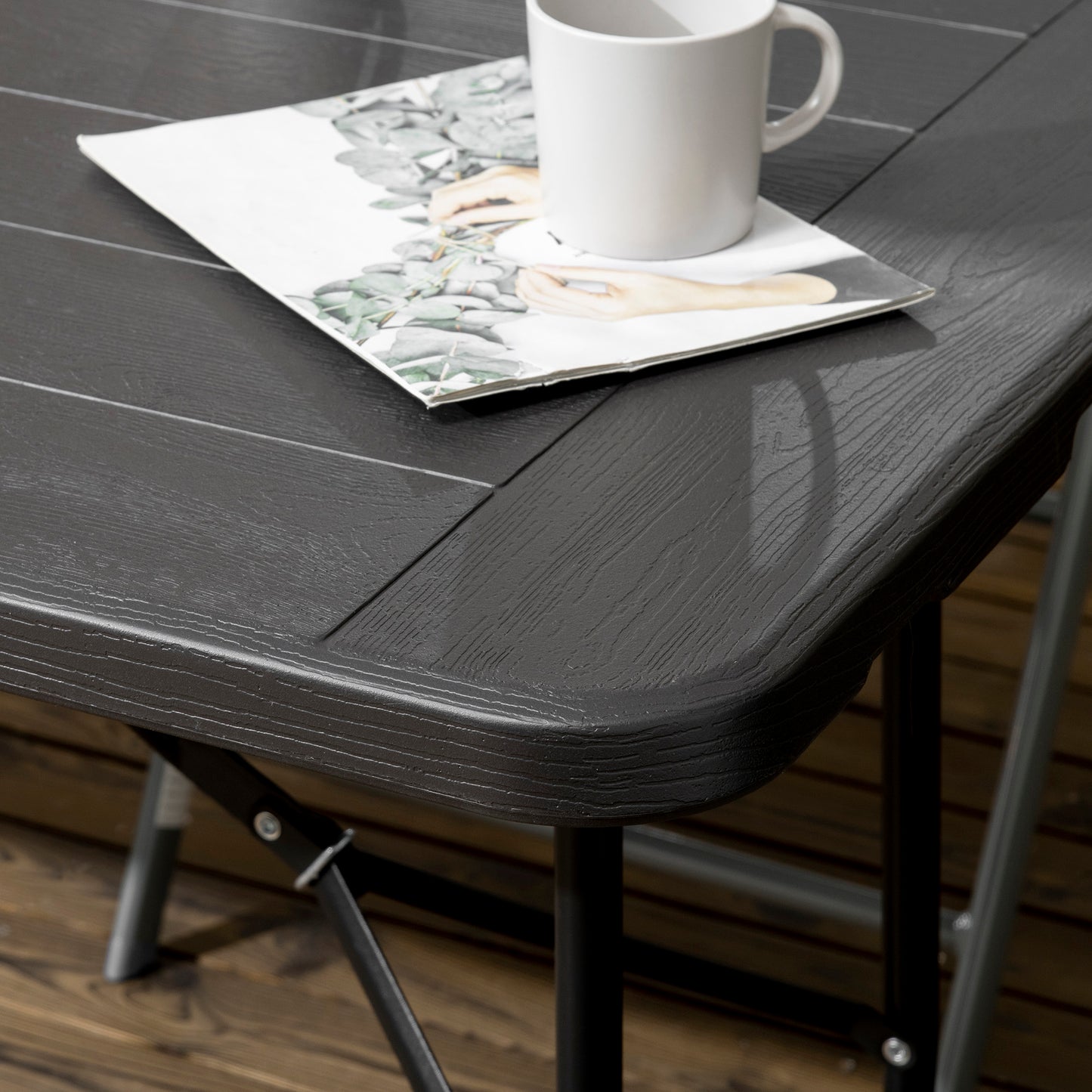 Folding Garden Dining Table for 6