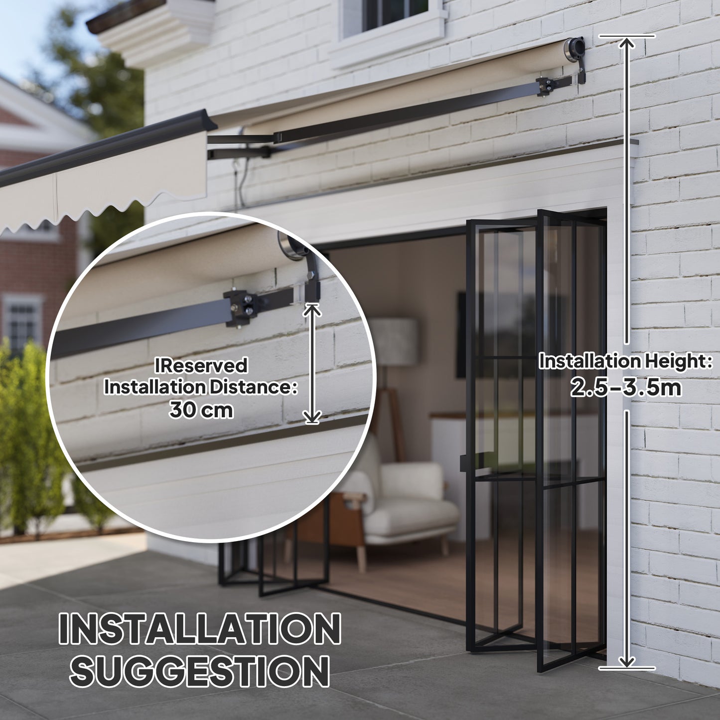 2.5 x 2m Electric Awning with Remote Controller