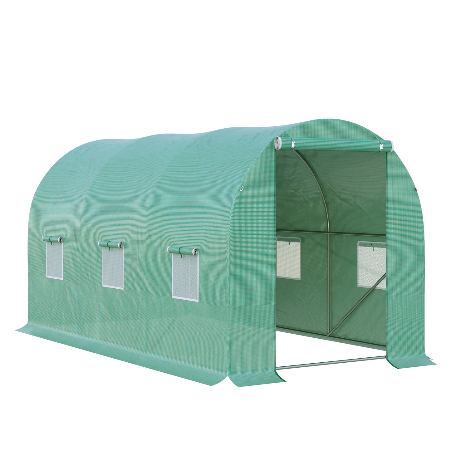 4 x 2 x 2 m Polytunnel Greenhouse with Roll-up Door