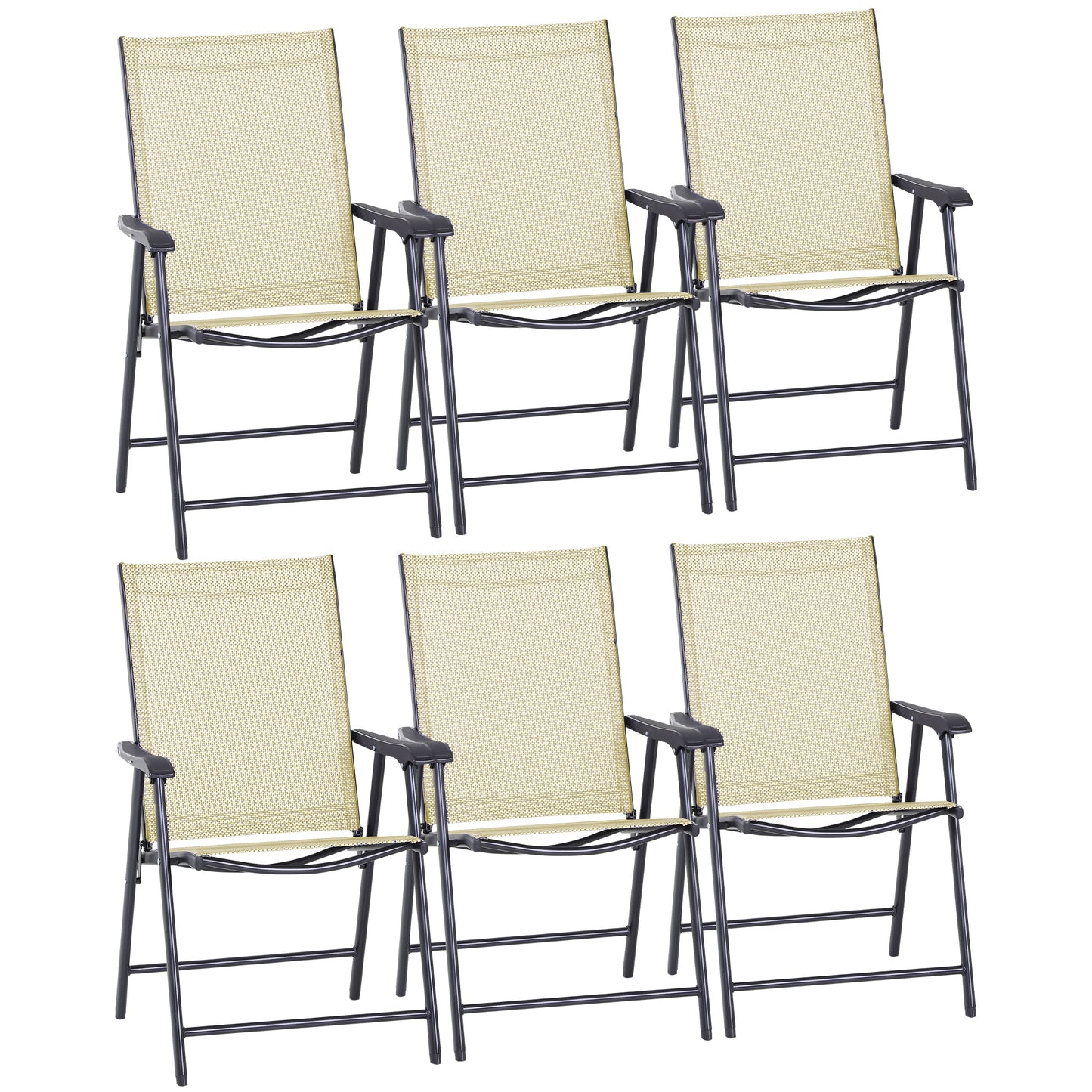 Set of Six Folding Garden Chairs