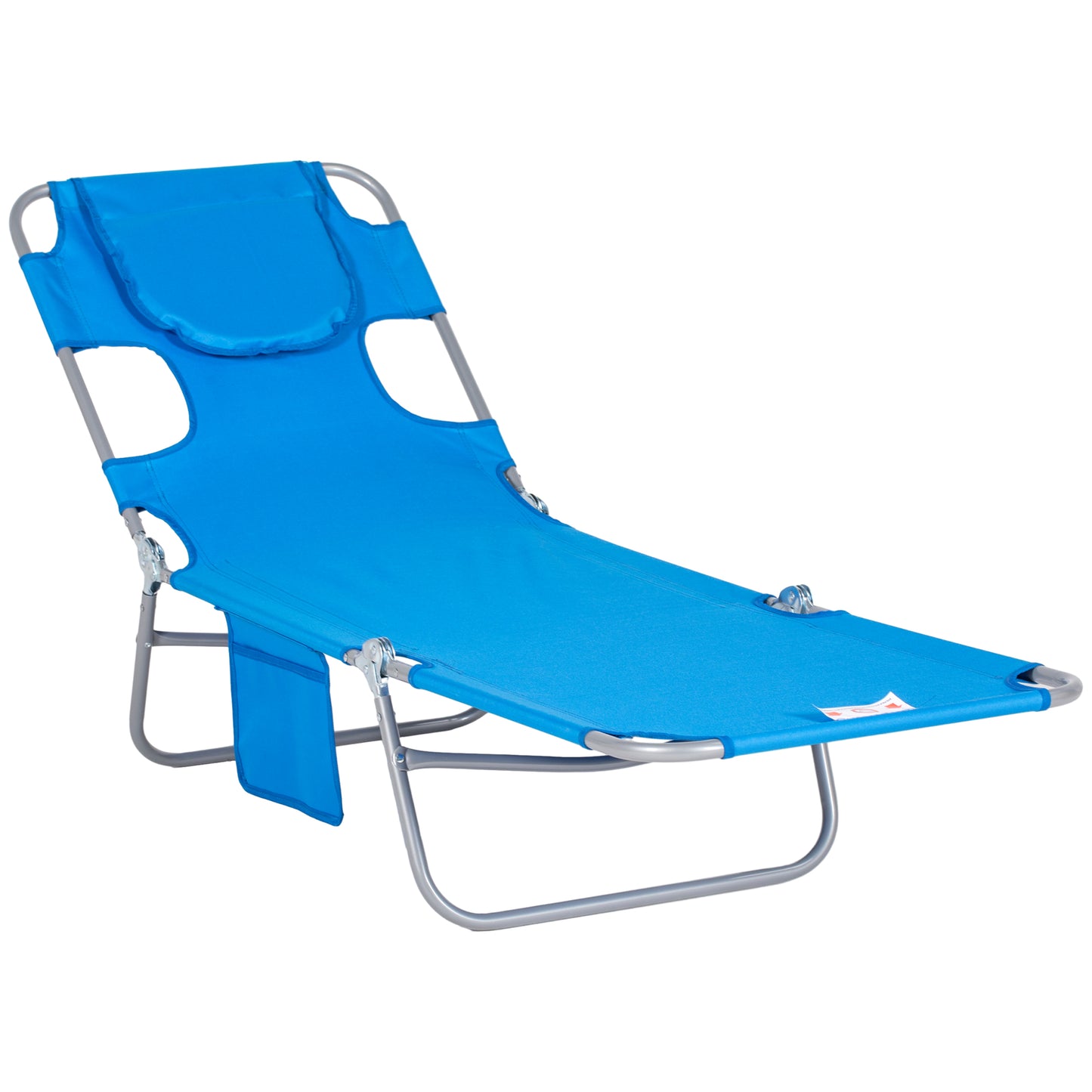 Foldable Sun Lounger with Reading Hole