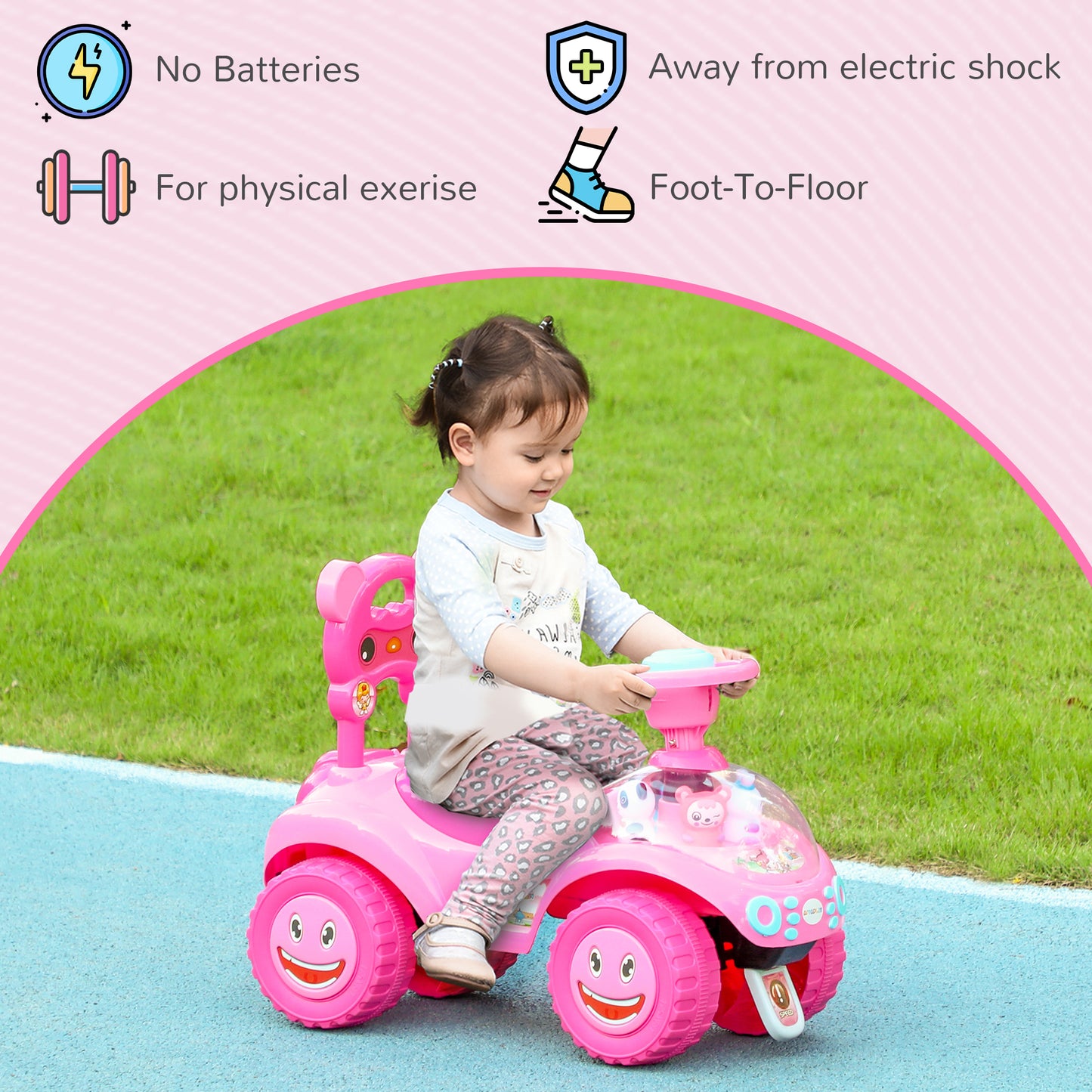 Foot to Floor oddler Ride on Toy w/ Music, Light, Horn