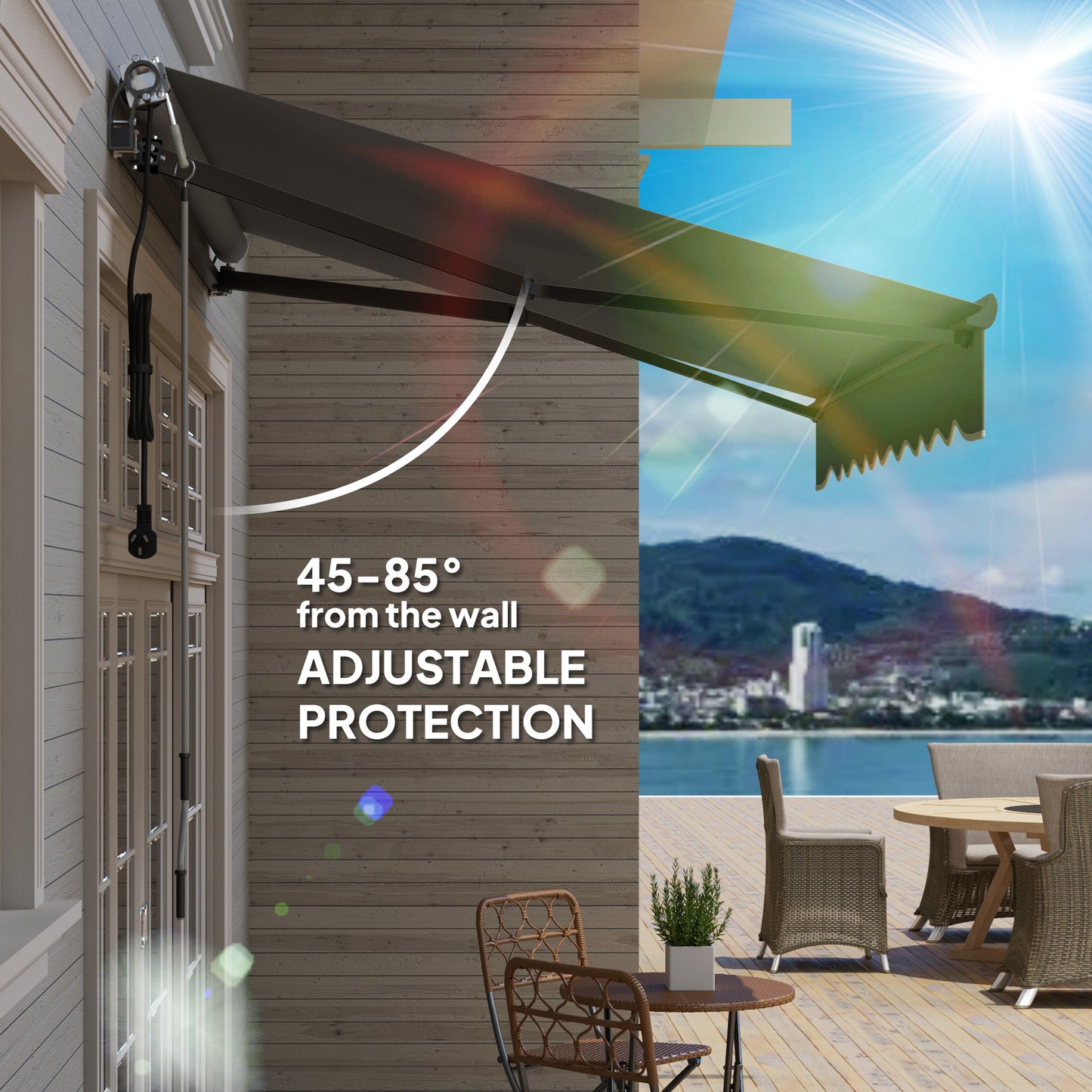 2.5 x 2m Electric Awning with Remote Controller (1)