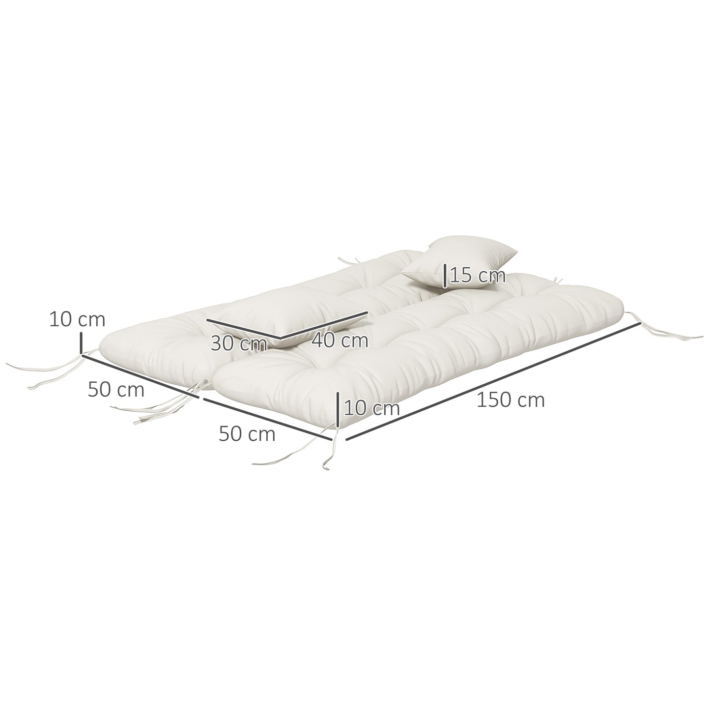 Back and Seat Cushion Replacement with 2 Pillows