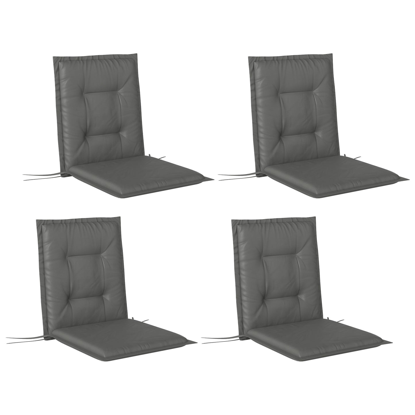 Set of Four Padded Garden Seat Cushions