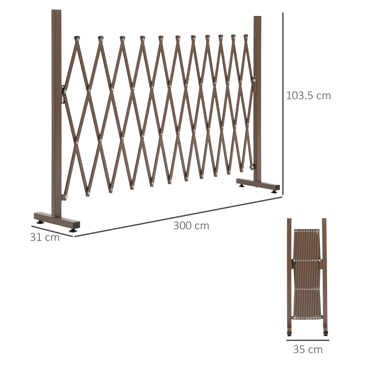 Expanding Trellis Fence, Freestanding Movable Fence (1)