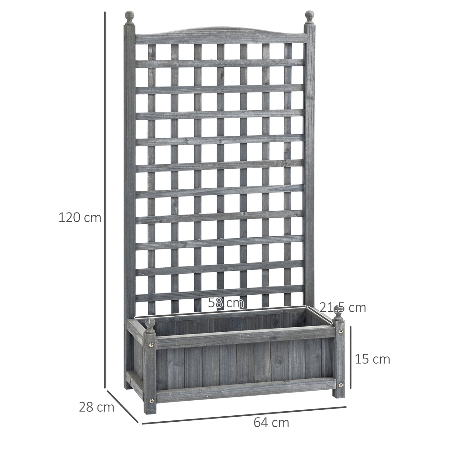 Garden Planters with Trellis for Climbing Vines (1)