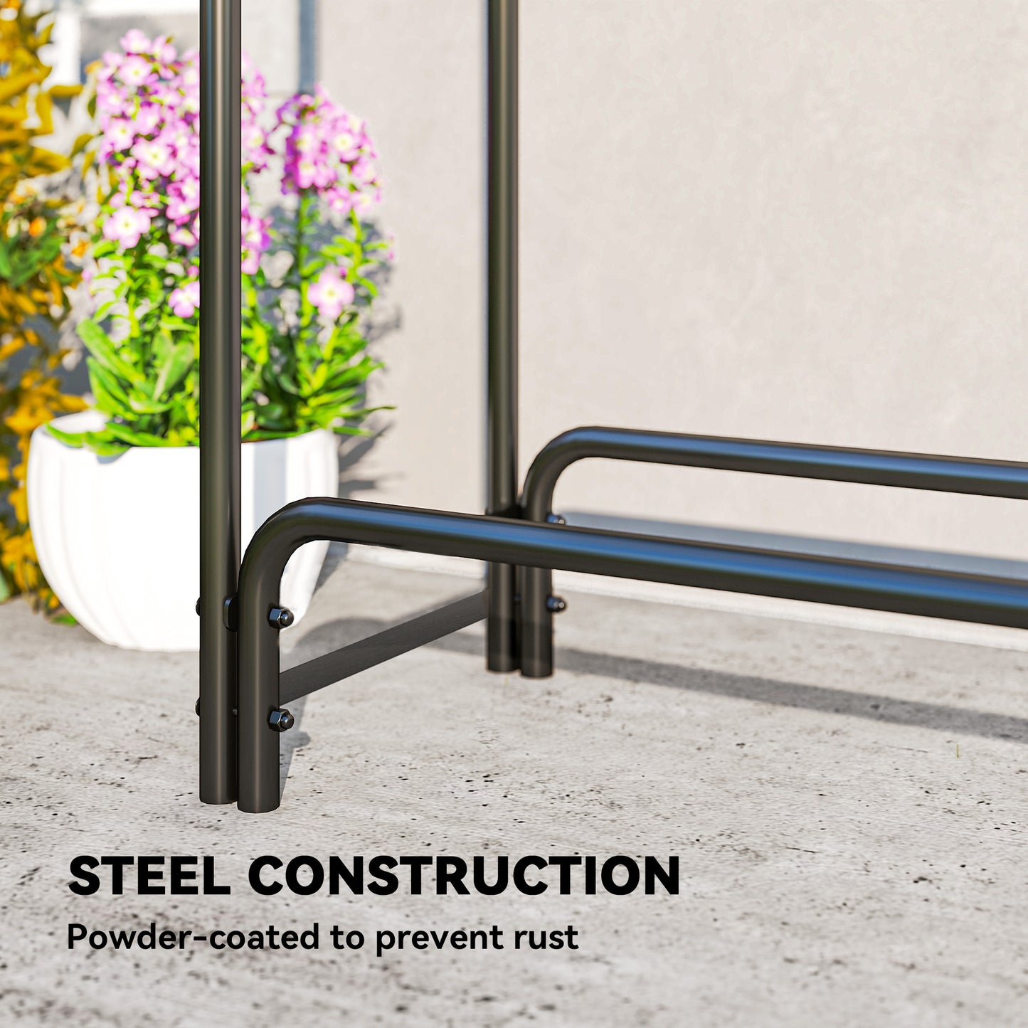 Firewood Rack with Waterproof Cover (1)