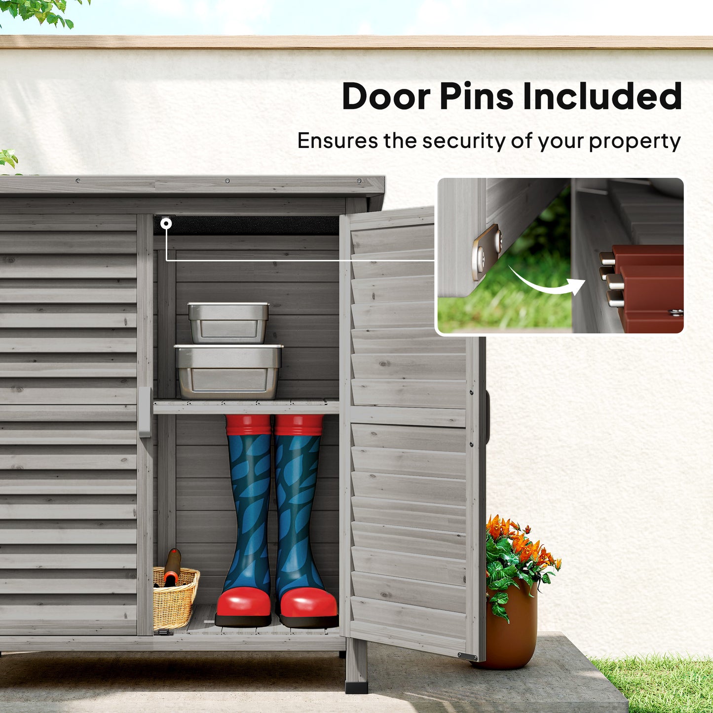 Garden Shed Wooden Garden Storage Shed 2 Door Unit Solid Fir Wood