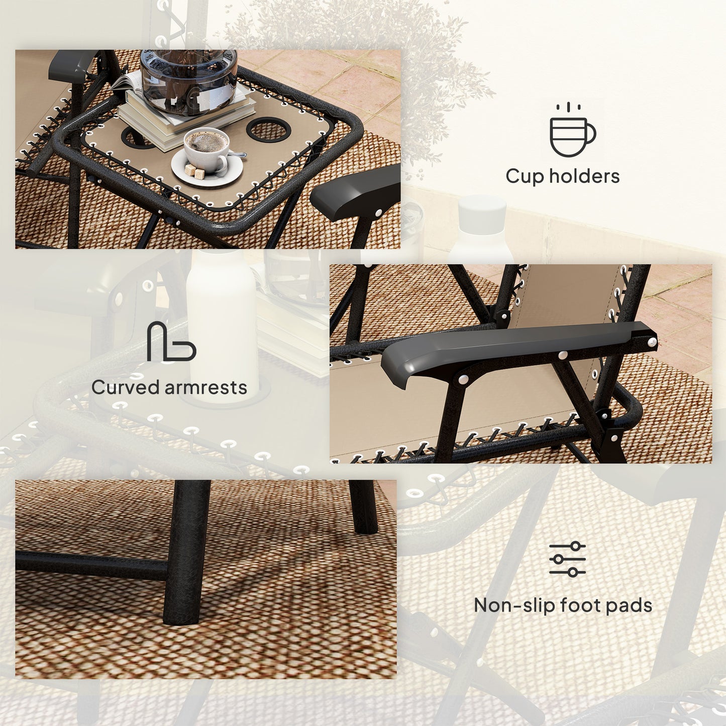 Three-Piece Garden Table and Chair Set