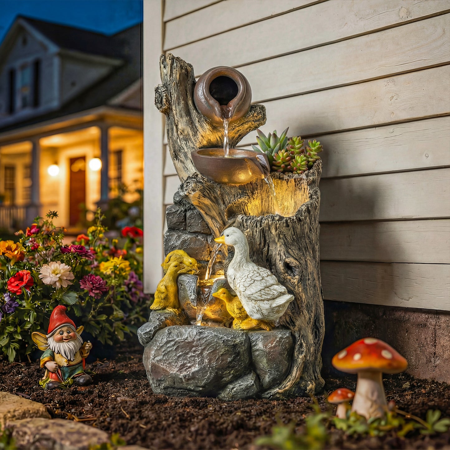 5-Tier Outdoor Waterfall Fountain