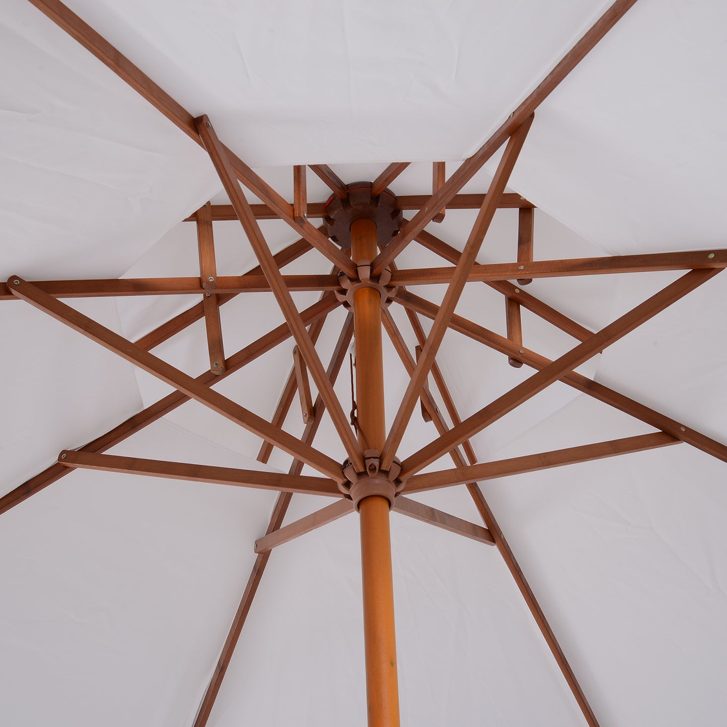2.7m Elegant Wooden Frame Parasol Umbrella