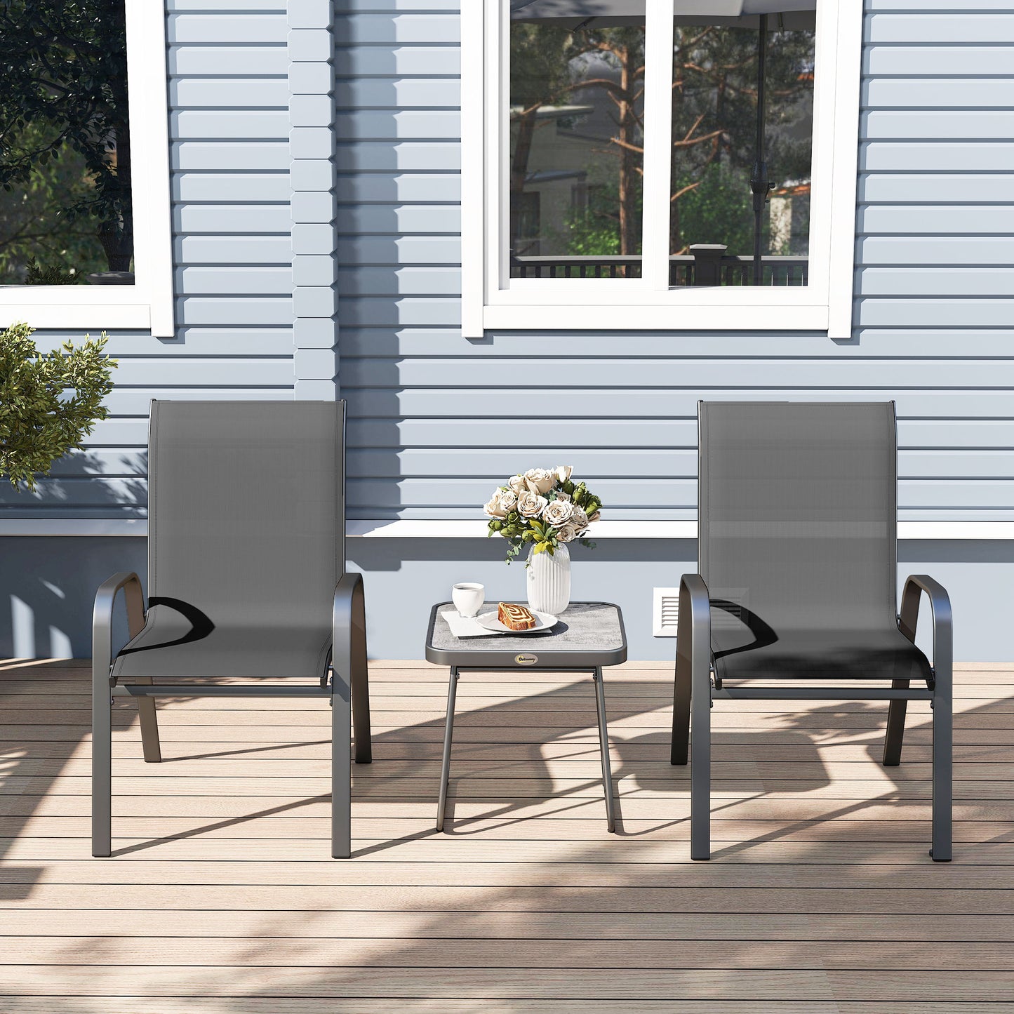 3 Pieces Outdoor Bistro Set