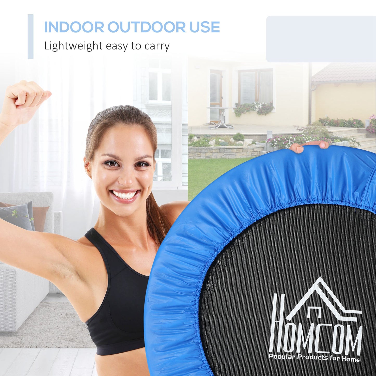 40" Mini Fitness Trampoline Home Gym Yoga Exercise Rebounder Indoor