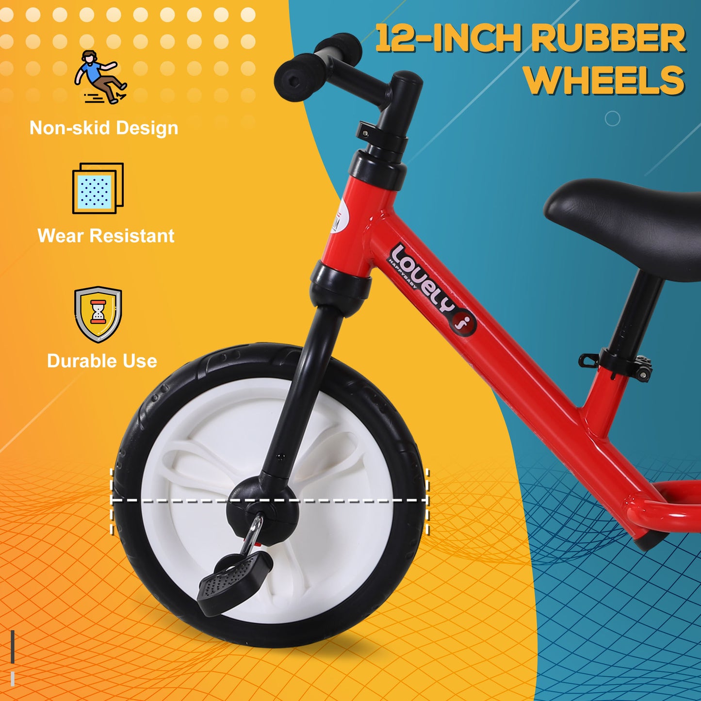 11 Inch Kids Balance Bike Training Pedal Bicycle W/ Removable