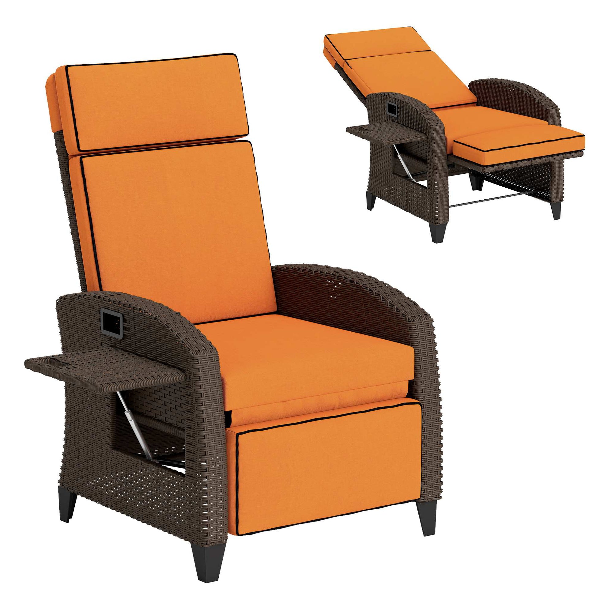 Garden Recliner with Cushion