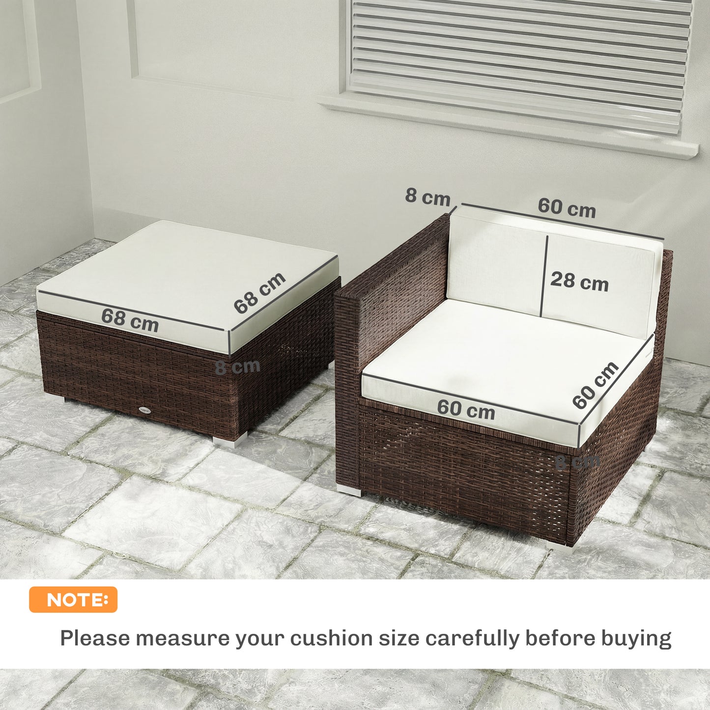 7-Piece Patio Furniture Cushions