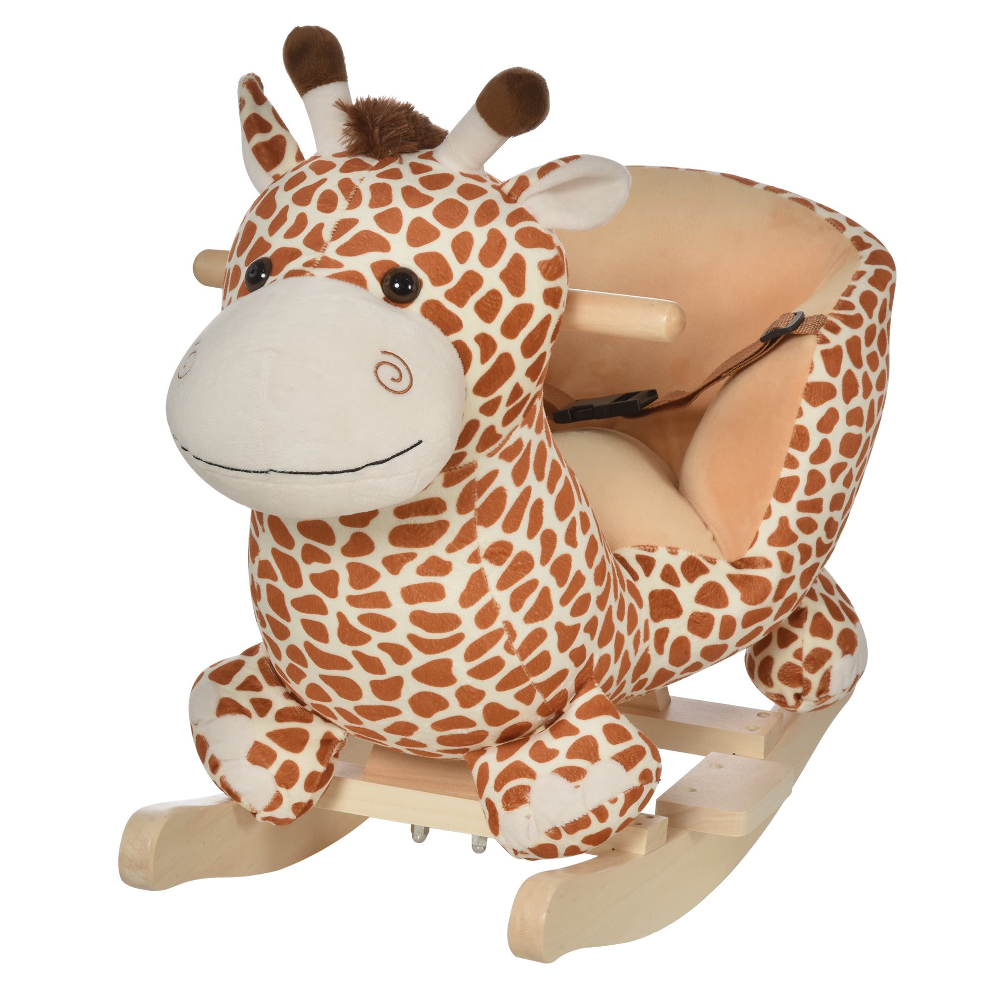 Children Kids Rocking Horse Toys Giraffe Seat Belt Toddlers Baby