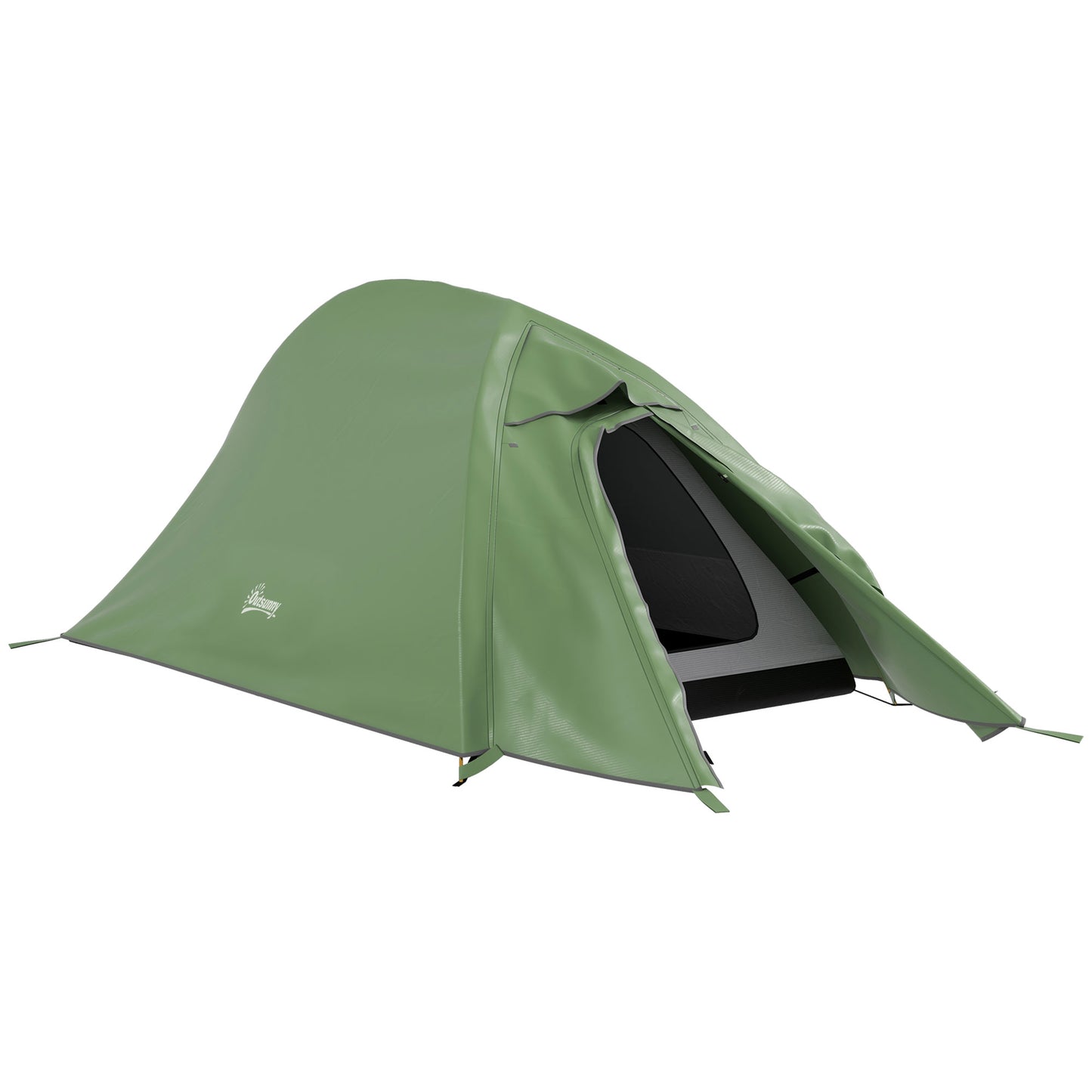 Double Layer Camping Tent, 1-2 Man Backpacking Tent with Carry Bag
