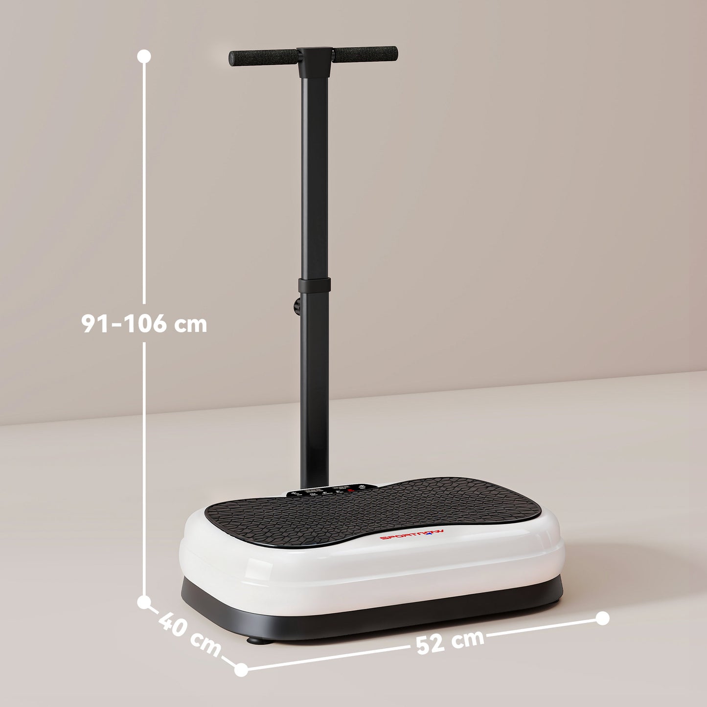 Vibration Plate, with Adjustable/Removable Handle, Preset Modes