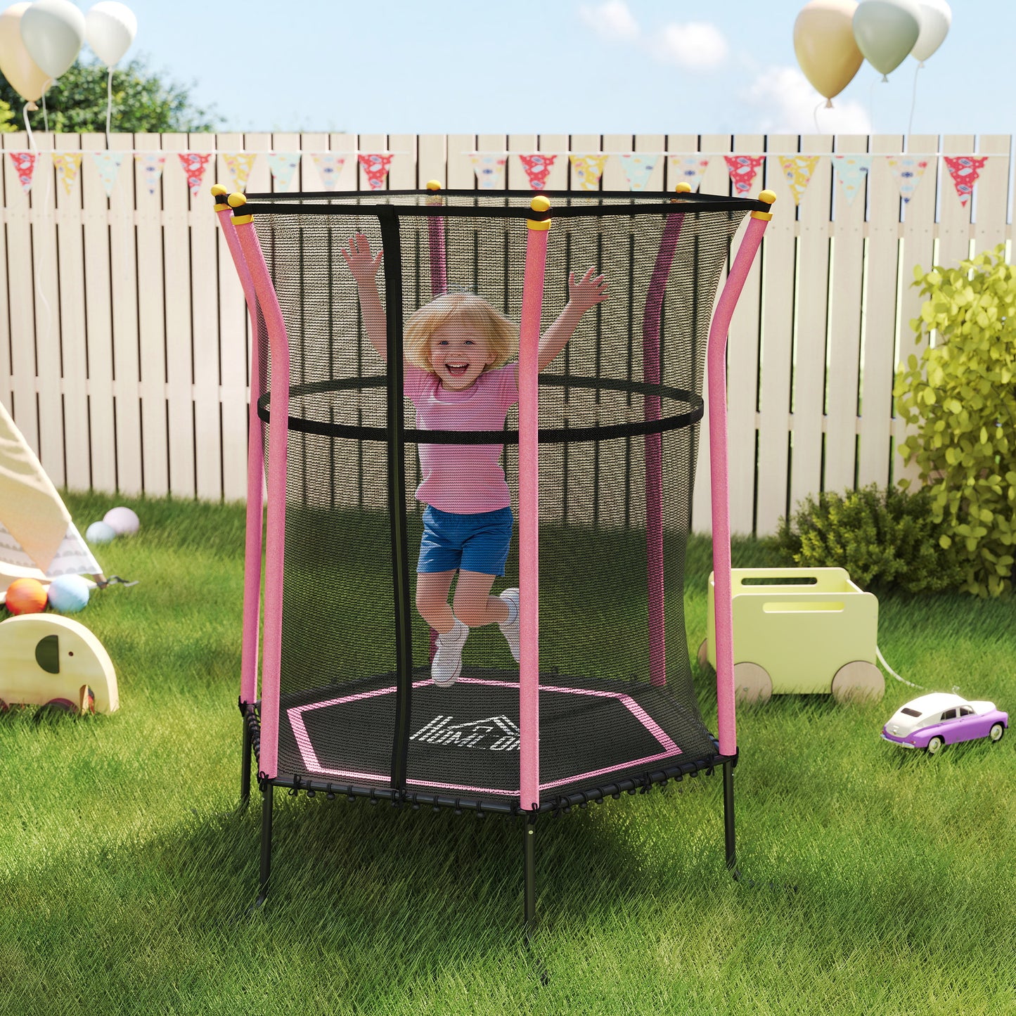 Kids Trampoline Mini Bouncer with Enclosure Safety Net