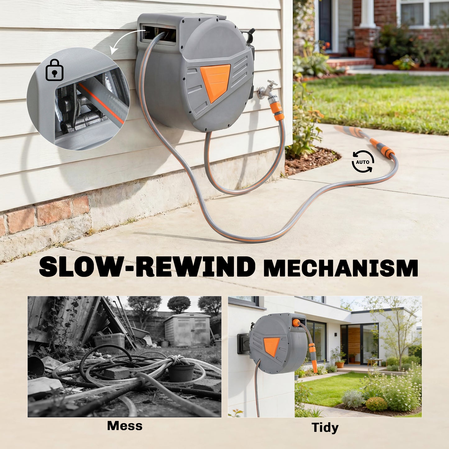 Retractable Hose Reel Wall Mounted (4)