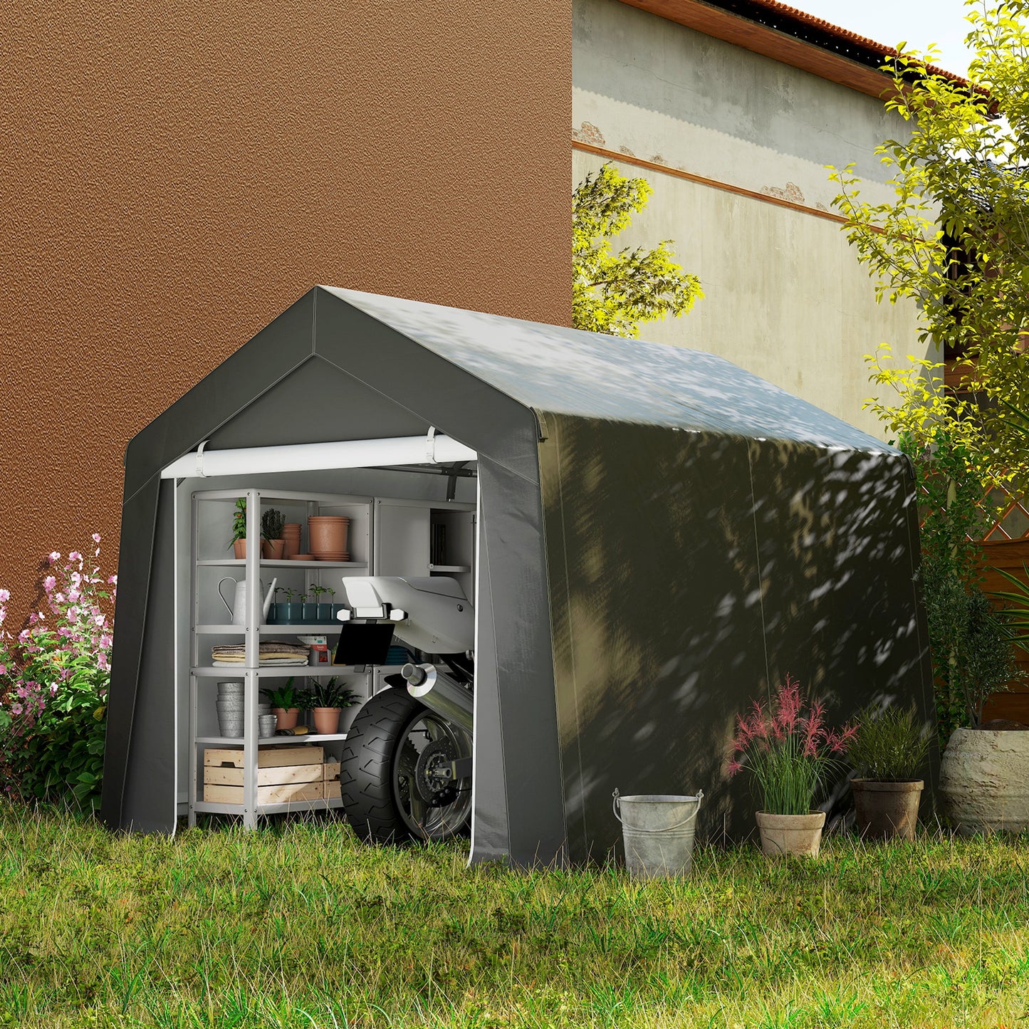 3.6 x 2.1m Portable Outdoor Shed, with Window