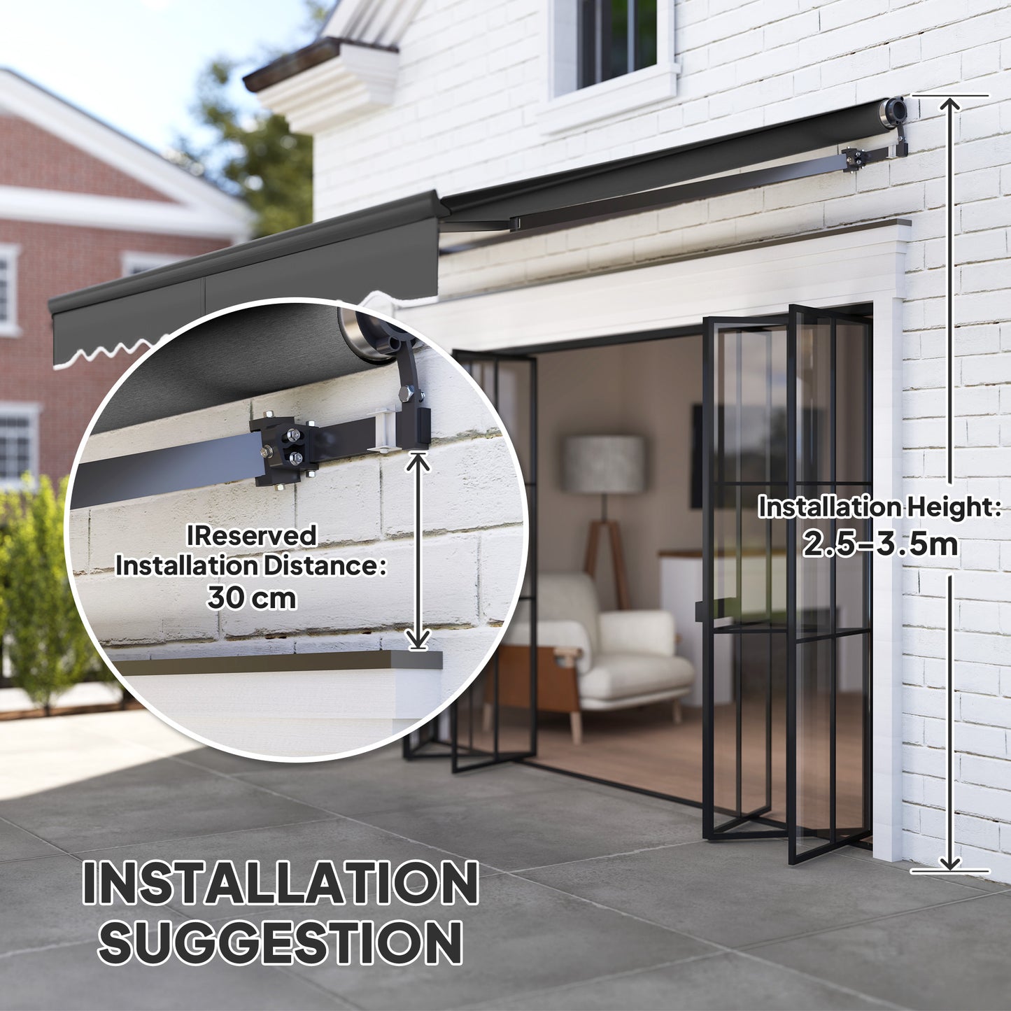 3 x 2.5m Electric Awning with Remote Controller (1)