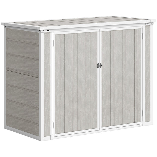 4.7 x 2.5FT Garden Shed, Lockable Outdoor Storage with Openable Lid