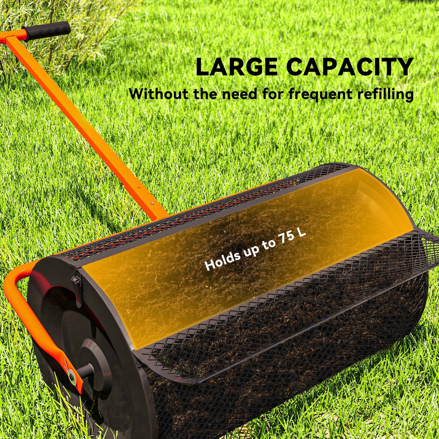 Compost Spreader, 24" Peat Moss Spreader
