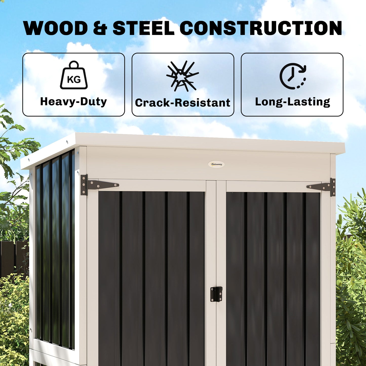 Outdoor Storage Cabinet with Removable Shelves