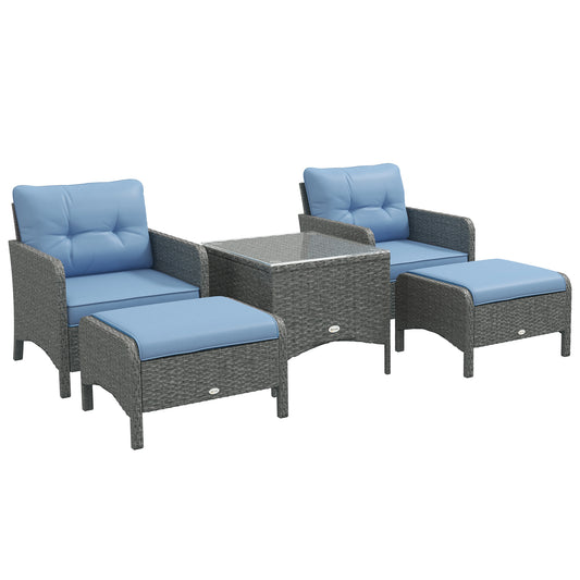 5 Pieces PE Rattan Garden Furniture Set (2)