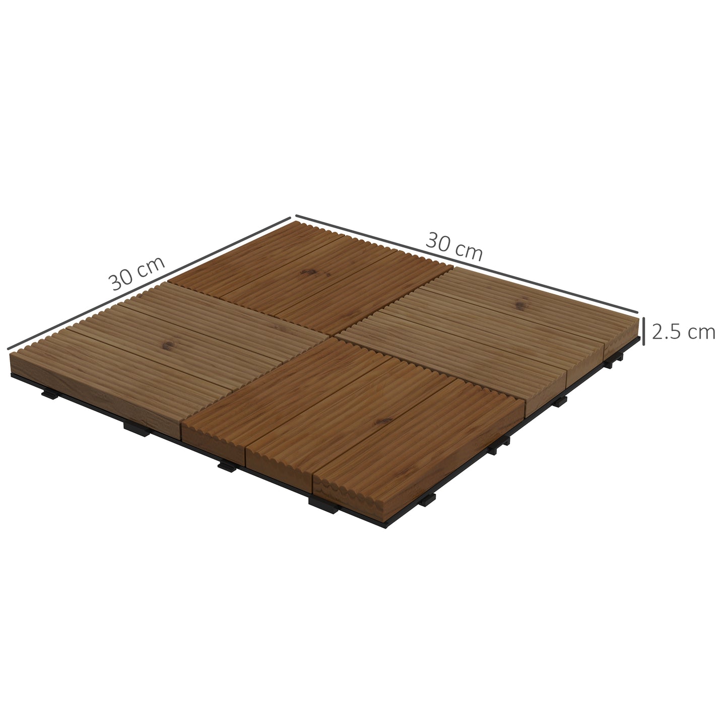 27 Pcs Wooden Interlocking Decking Tiles (2)