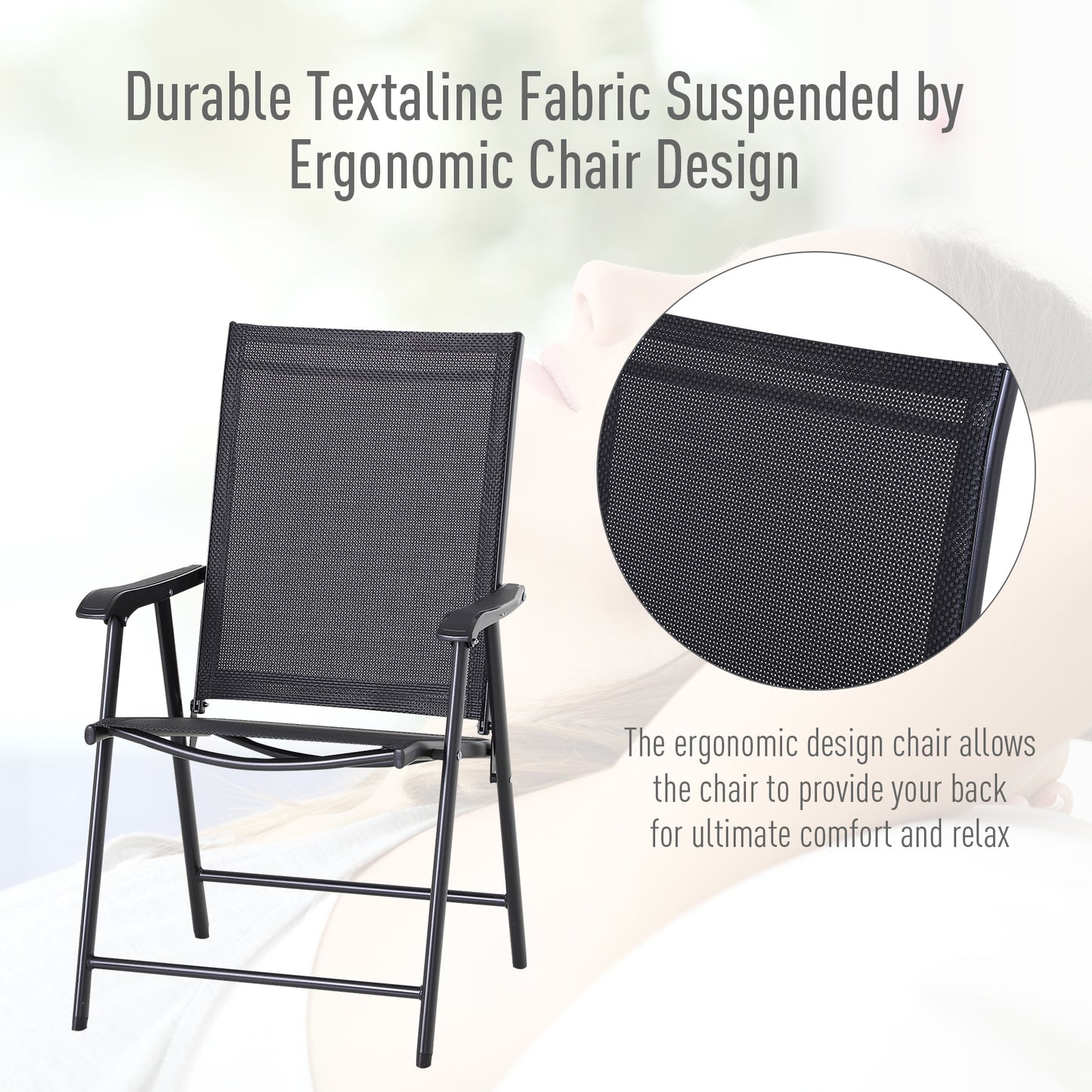 Set of Six Folding Garden Chairs