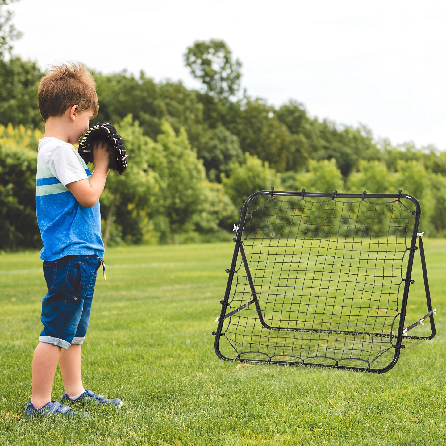 Rebounder Net, Practise Kickback Goal, for Teens, Adults Training