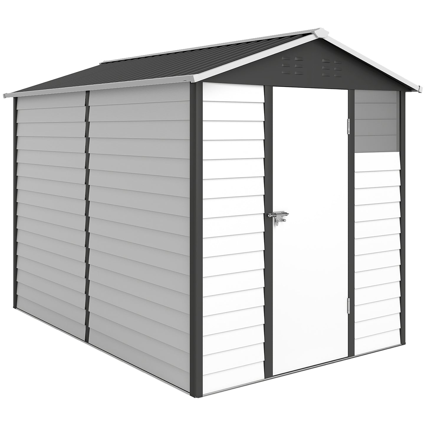 9x 6FT Metal Outdoor Garden Shed