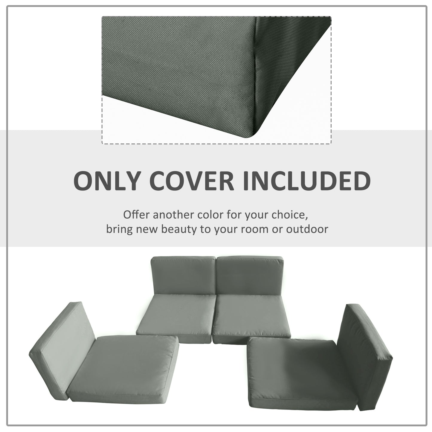 Replacement Cushion Cover Garden Rattan Patio Furniture Seat Cover