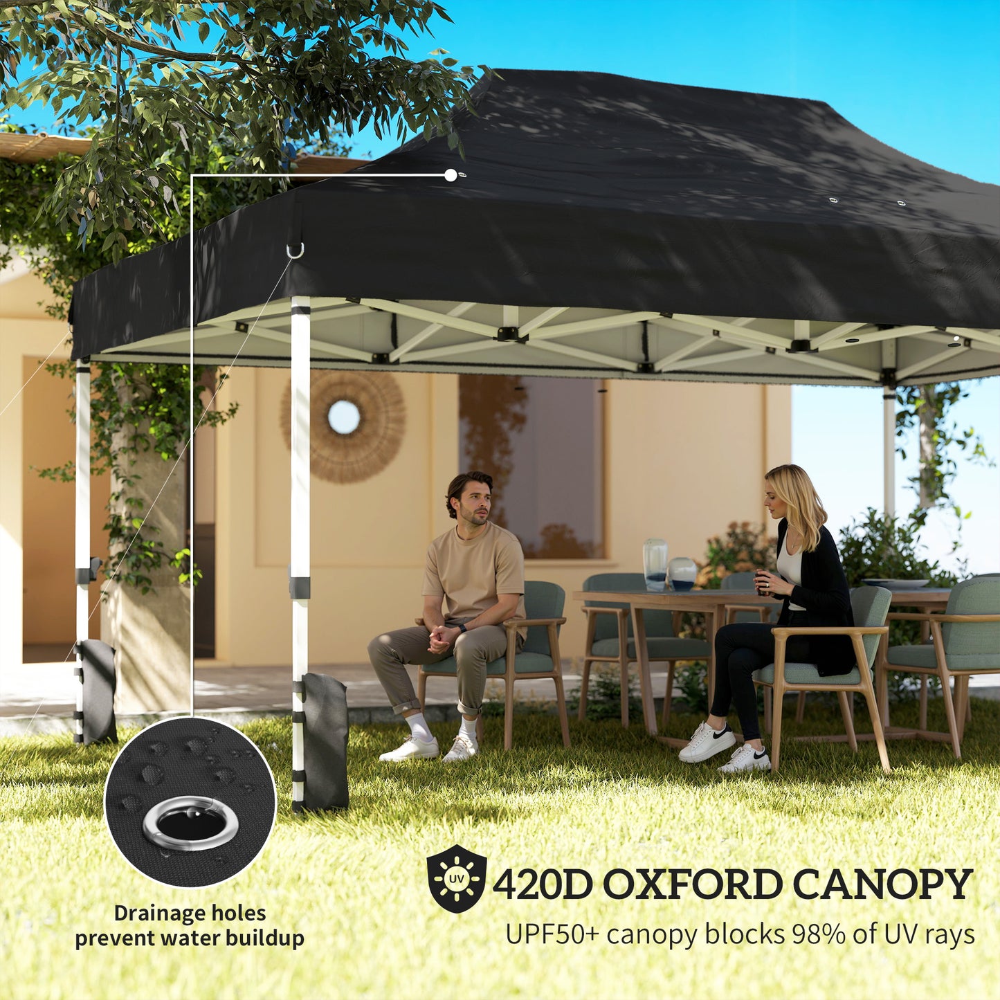 3 x 4.5 m Pop Up Gazebo with Mesh Nettings