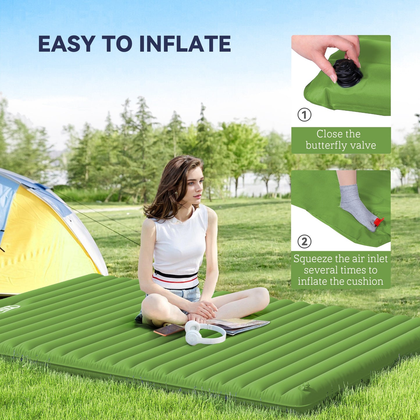 2 Person Camping Inflatable Mattress