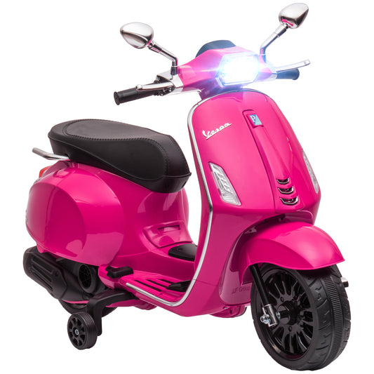 12V Vespa Licensed Kids Electric Motorbike w/ Music, Headlights