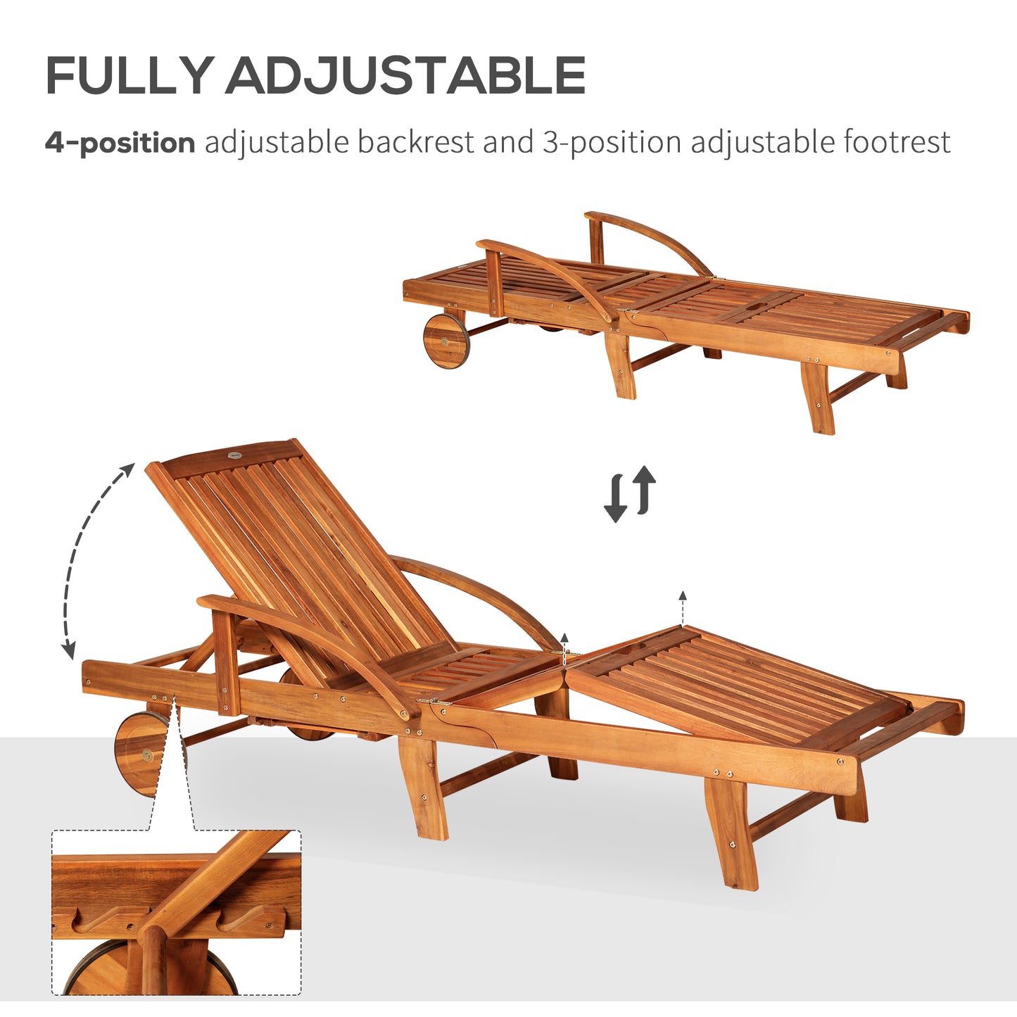 Folding Wooden Sun Lounger