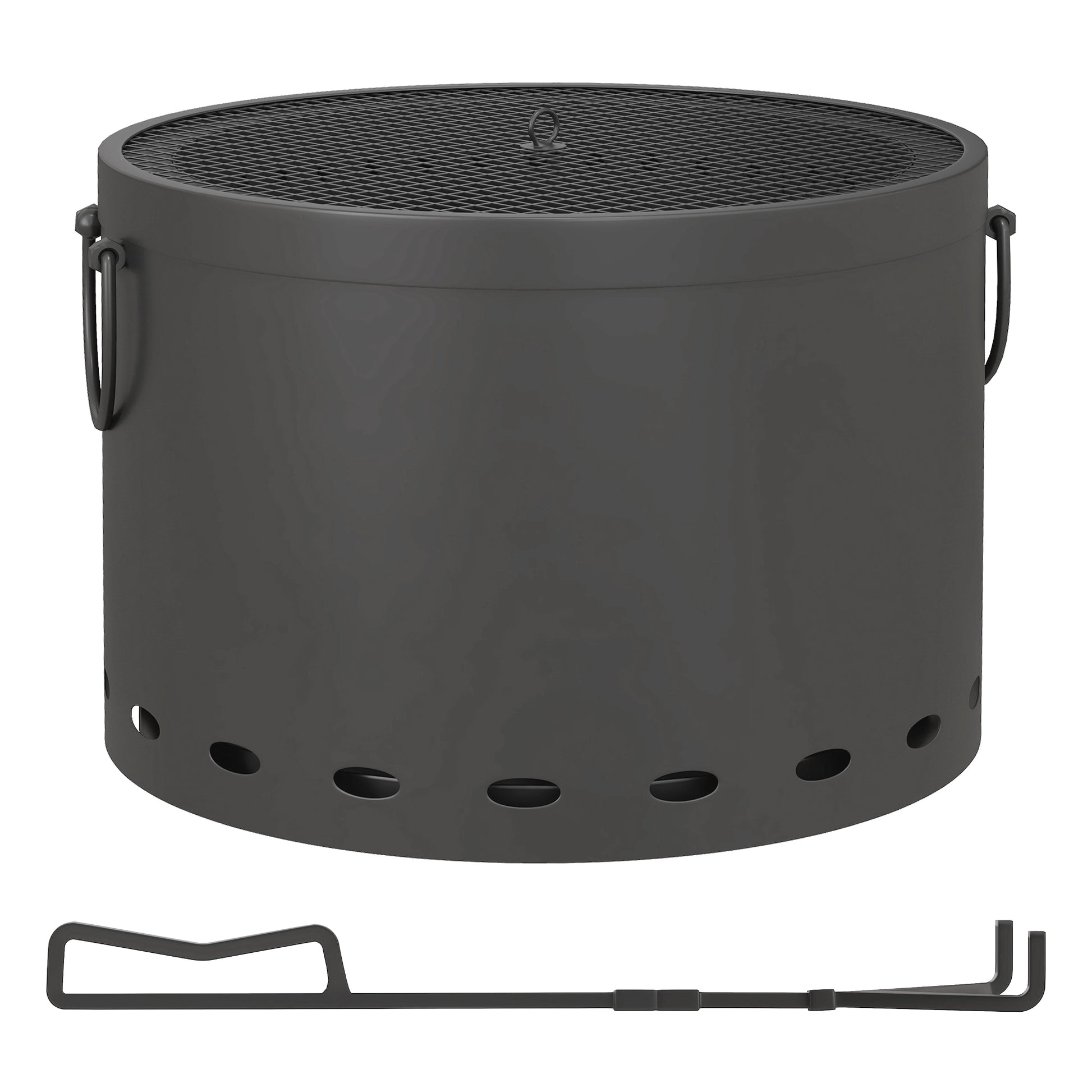 Smokeless Fire Pit, 38cm Portable Wood Burning Firepit