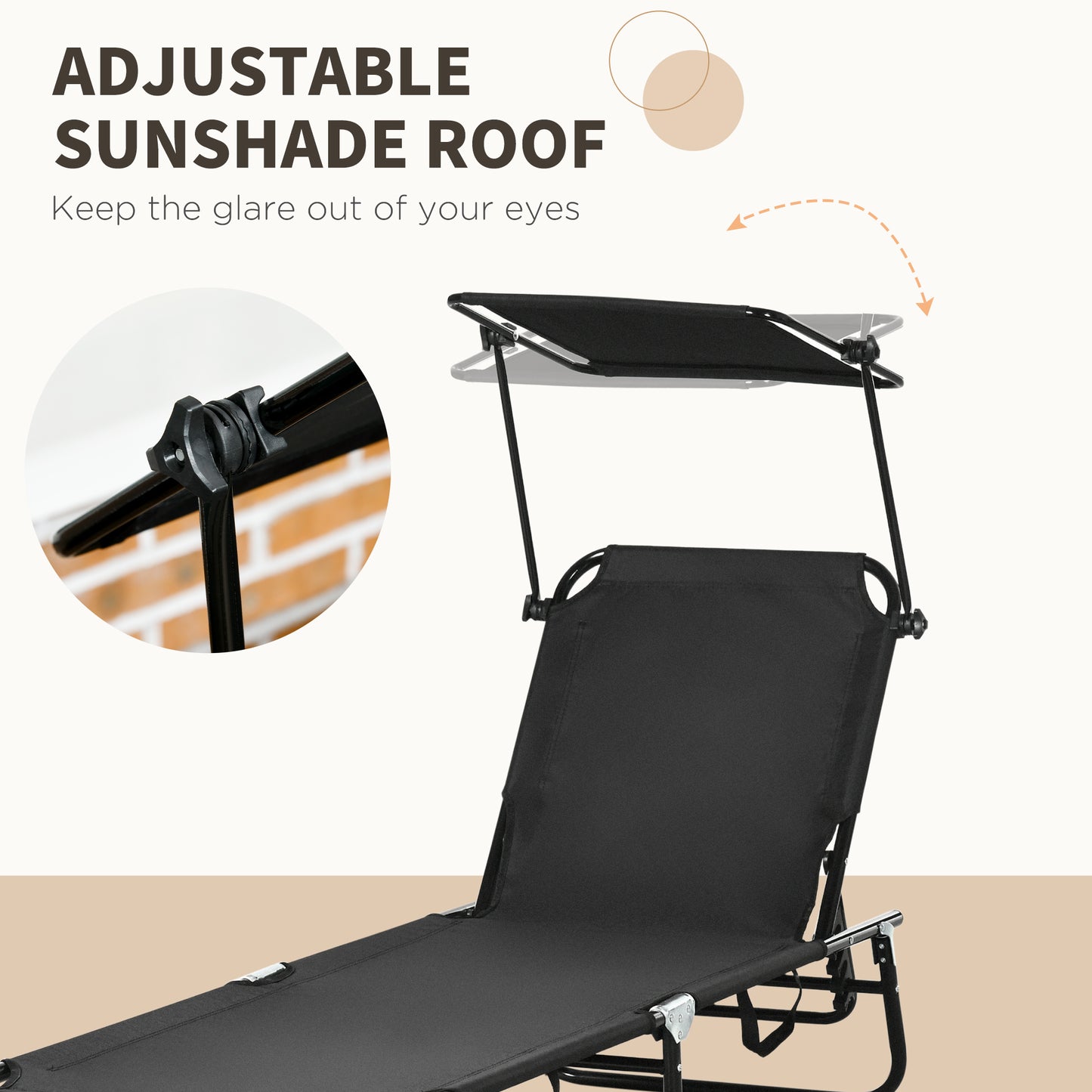 Set of Two Folding Sun Loungers