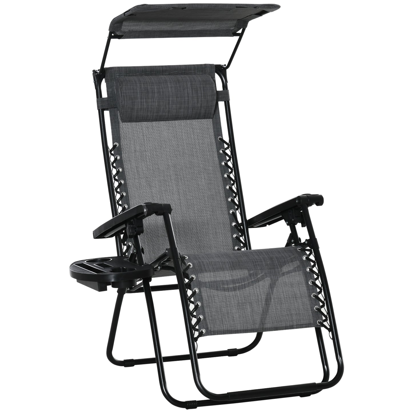 Foldable Reclining Garden Chair with Headrest