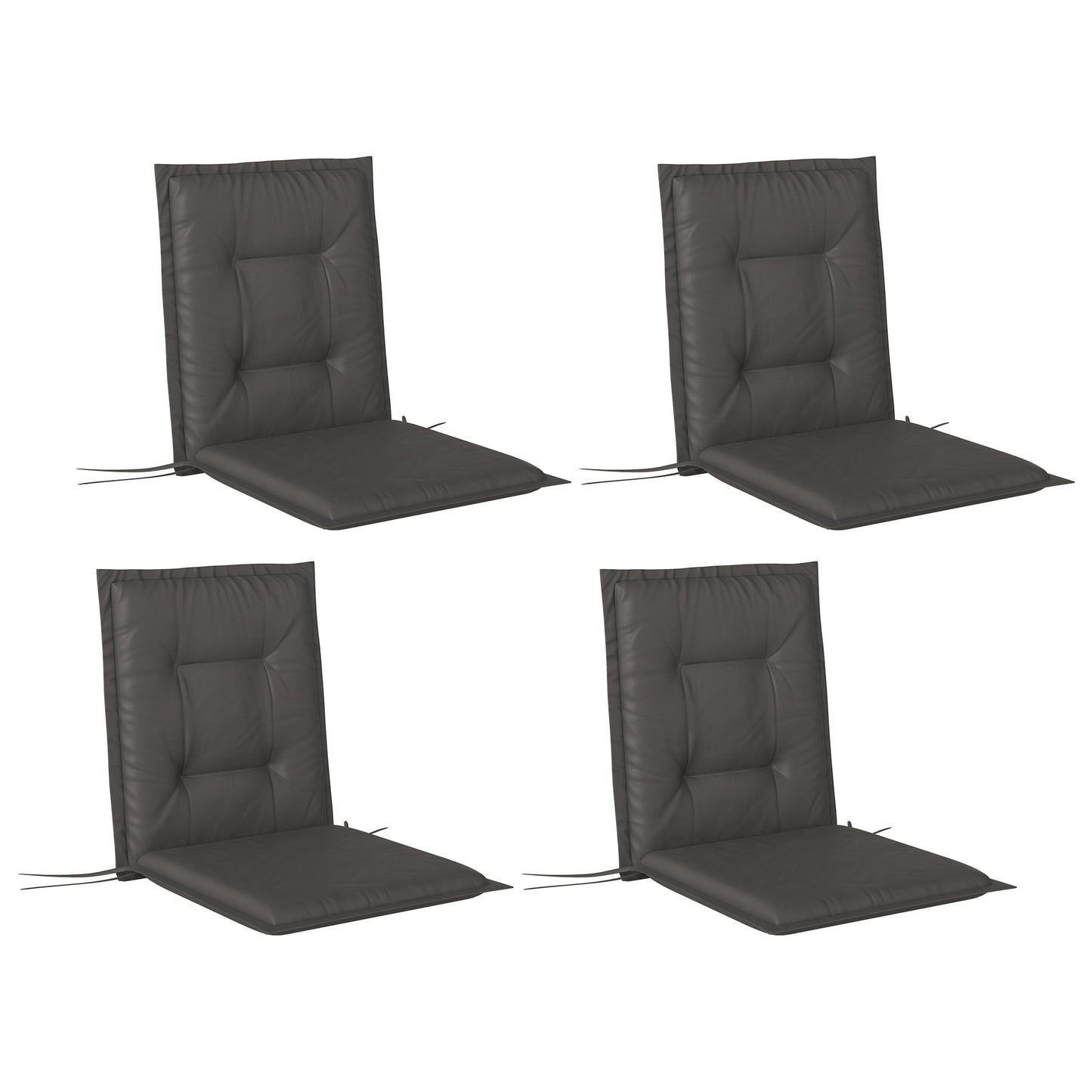 Set of Four Padded Garden Seat Cushions