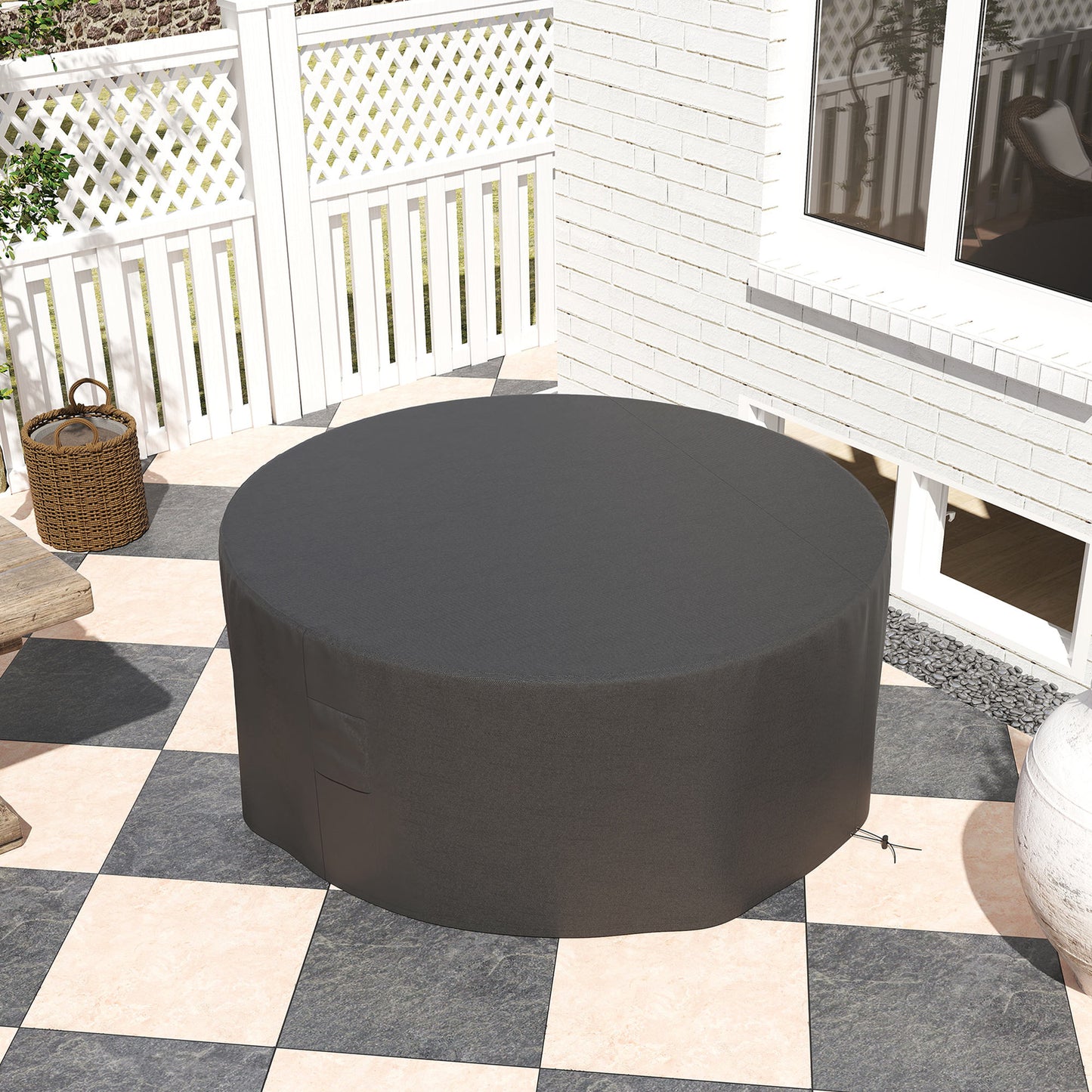 Garden Patio Large Furniture Set Round Cover 600D Oxford Waterproof