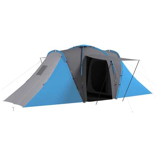 Large Camping Tent Tunnel Tent with 2 Bedroom and Living Area