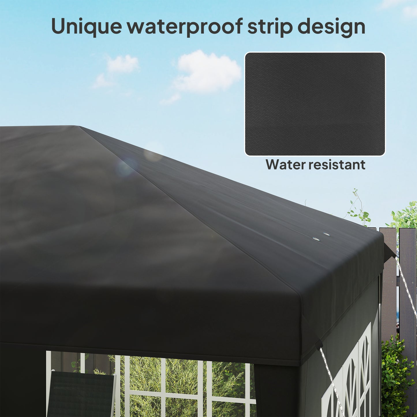 3 x 6m Pop-Up Gazebo, with Removable Walls
