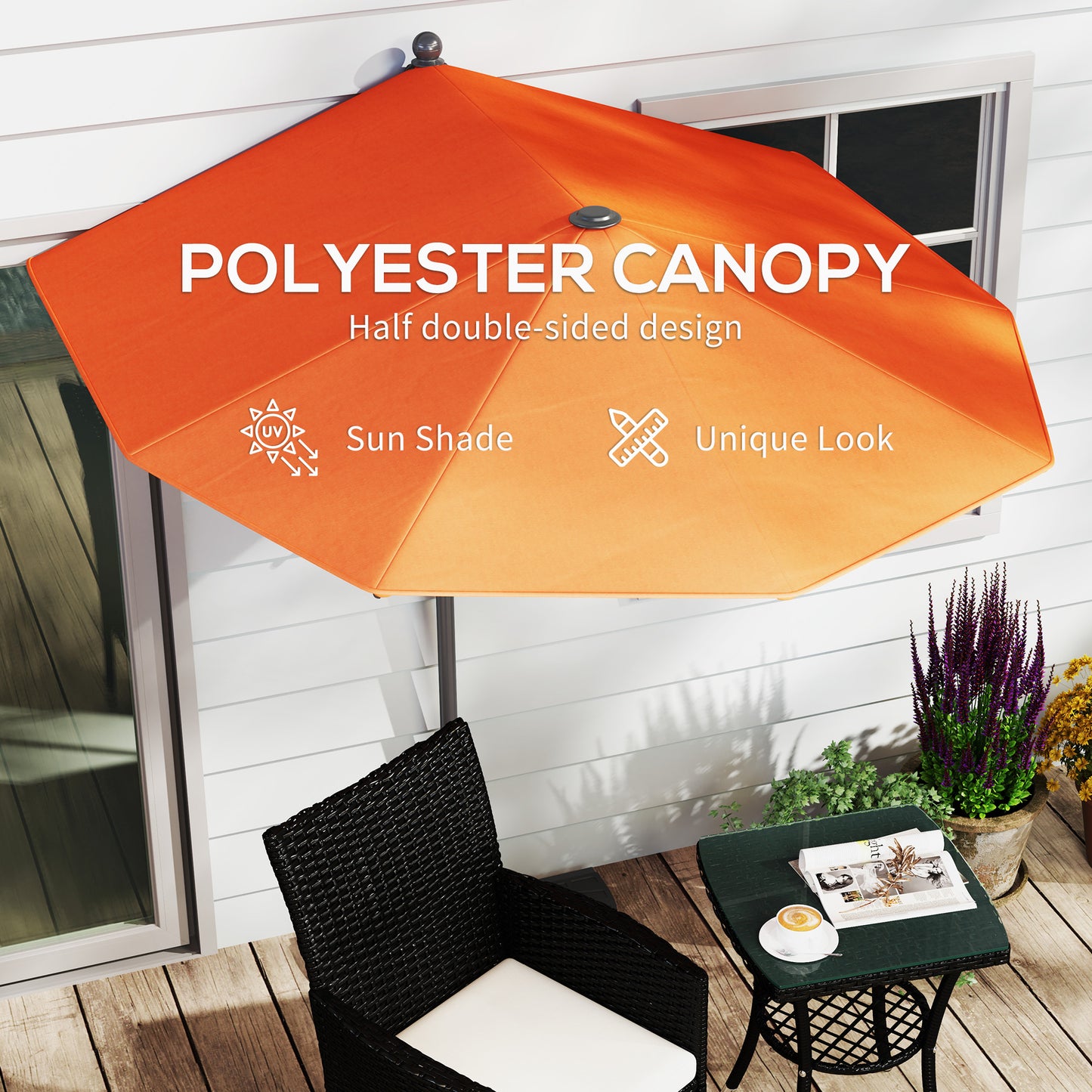2m Half Parasol Umbrella